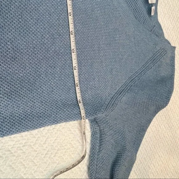 GAP Blue Cotton V-Neck Lightweight Long Sleeve Size S - Picture 6 of 9